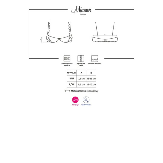 Verführerischer Halb-BH mit Push-up „Miamor“ von Obsessive