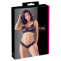 Cottelli LINGERIE Soft-BH & Slip Set – zarte Spitze, schwarz (S/M)