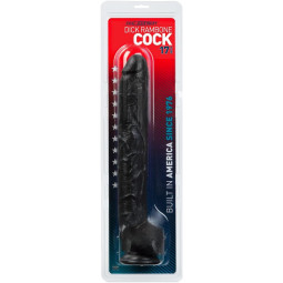 XXL Dildo - Doc Johnson Rambone – Realistisches Replikat aus TPE, Schwarz