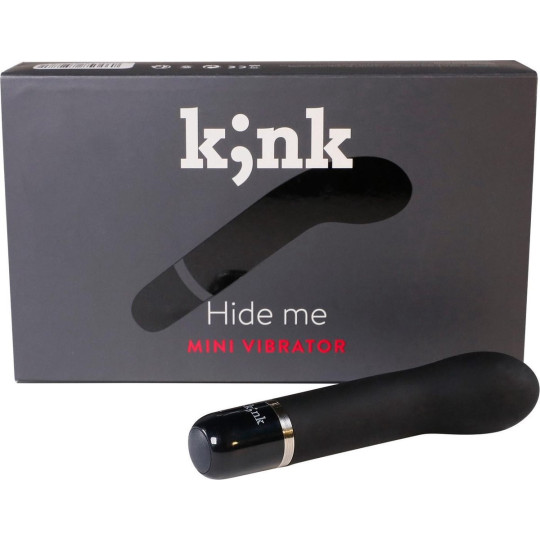 KINK Hide Me Mini G-Punkt Vibrator – 10 Stufen, Silikon, kompakt & kraftvoll – Schwarz