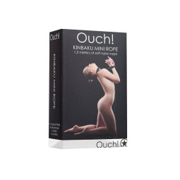 Kinbaku Mini Rope – Bondage Seil 1,5 m – Schwarz, Rot, Lila