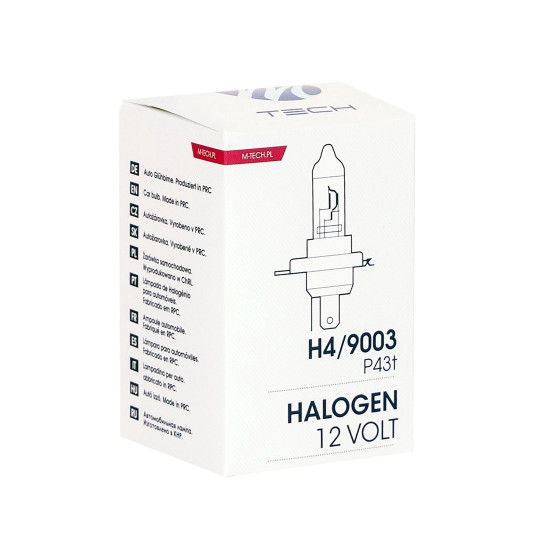 Halogenlampe M-TECH H4 9003 P43t HB2 60/55W 12V