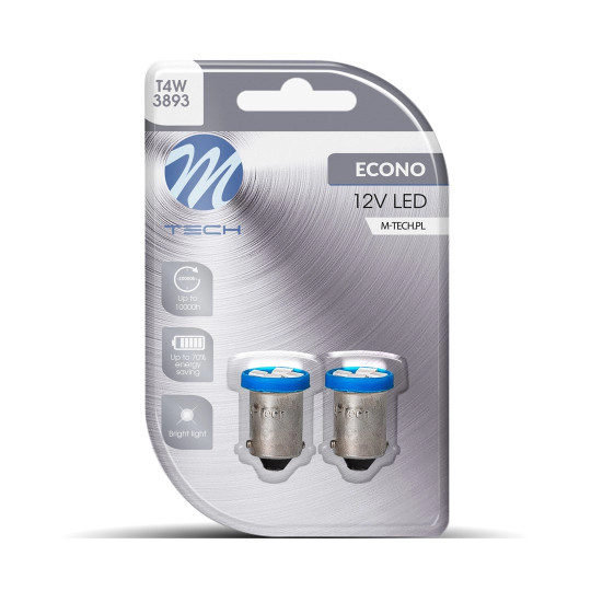 Blister 2x Diode LED L009 - BA9s 4xSMD3528 Blau 12V