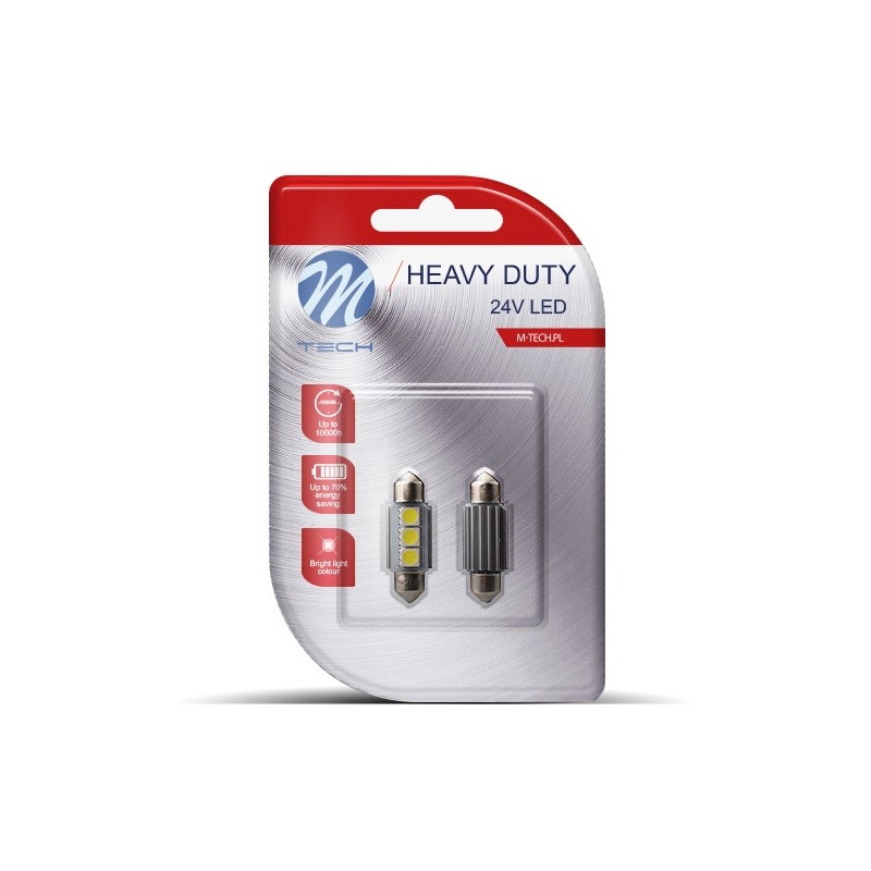 Blister 2x Diode LED L9310 - C5W 36mm 3xSMD5050 CANBUS WeiÃŸ 24V