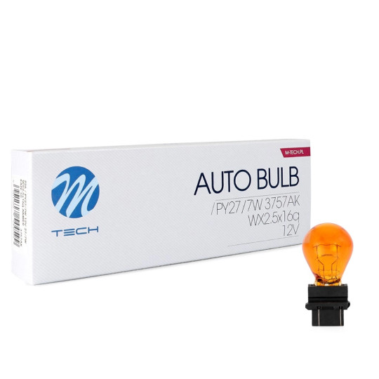 M-TECH Halogen-GlÃ¼hlampe 3757AK 12V 27/7W mit WX2,5x16q Sockel