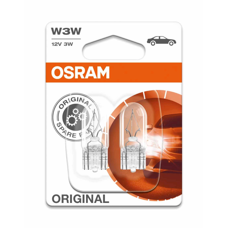 OSRAM W3W 12V 3W GlÃ¼hlampe mit W2,1x9,5d Sockel