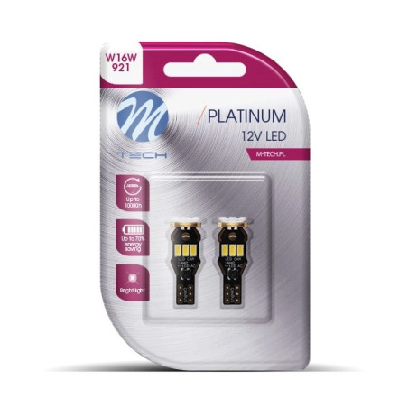 M-TECH Platinum LED-Diode W16W 9xSMD5630 CANBUS 12V Blister 2 StÃ¼ck