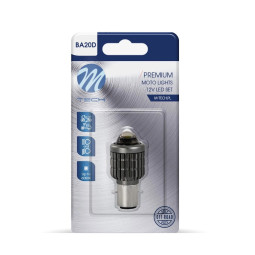 M-TECH LED-Lampe BA20D 2x10W 3570SMD kaltweiÃŸ 12/24V