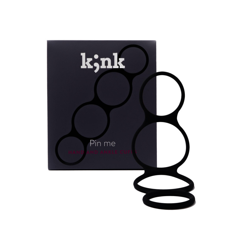 k;nk Pin Me Fesseln Schwarz | Elastische Silikonfesseln für Paare