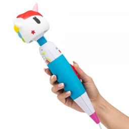 Unicorn Wand Vibrator mit Einhorn-Aufsatz