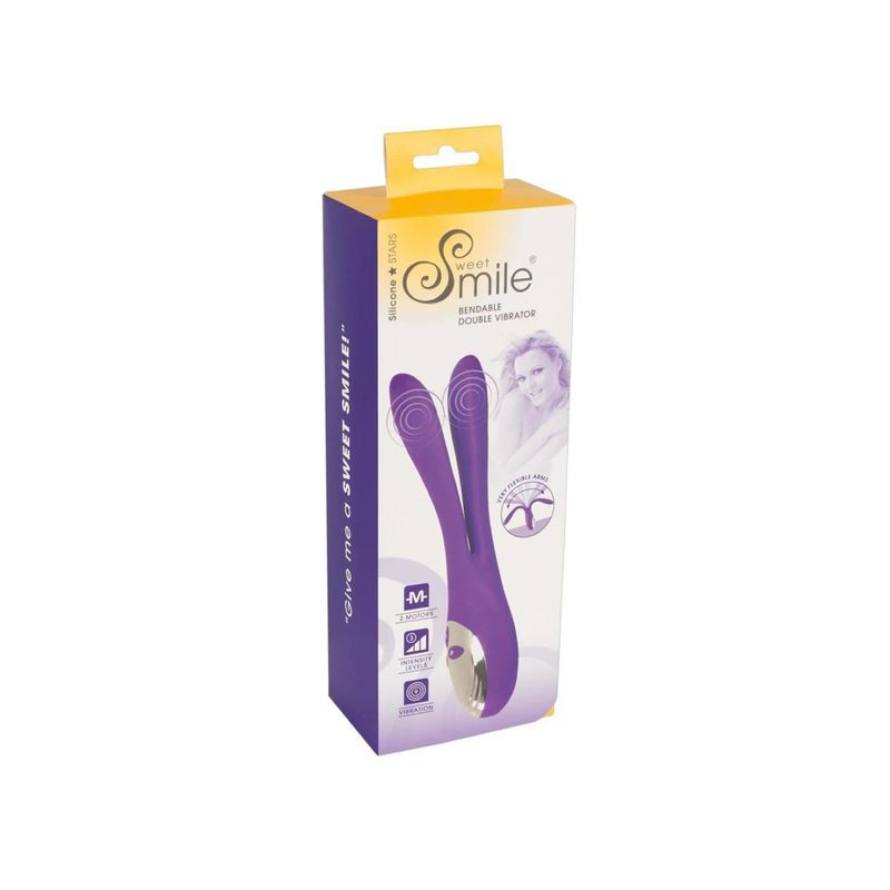 Sweet Smile Bendable Double Vibrator – flexibler Doppelvibrator in Lila