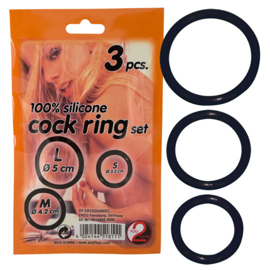 Silicone cock ring set 3 Stück