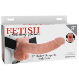 9“ Hollow Strap-on with Balls