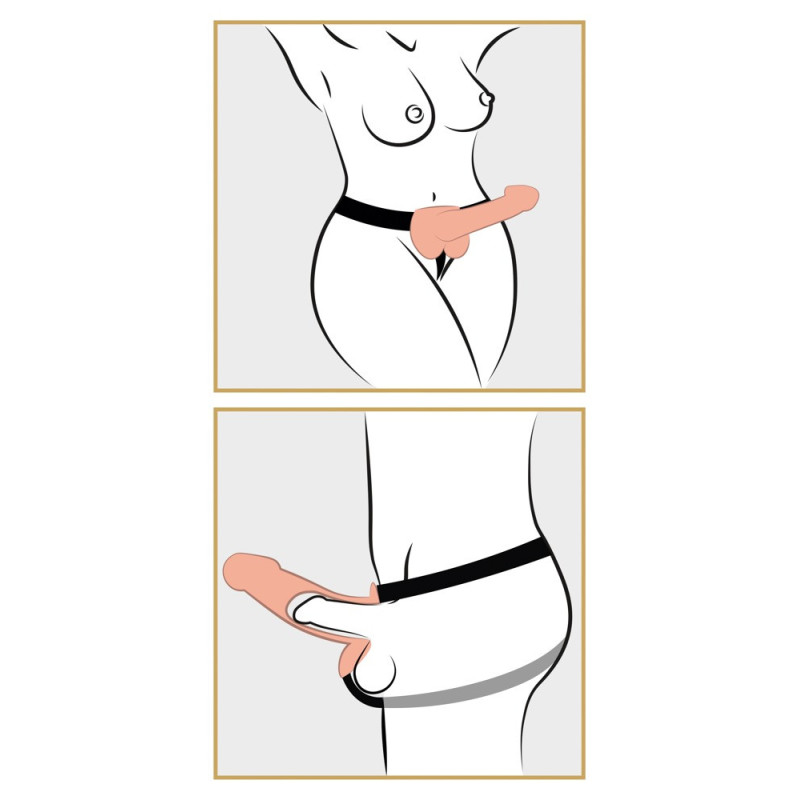 9“ Hollow Strap-on with Balls – Fetish Fantasy Series