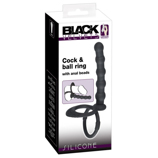Cock & ball ring – Black Velvets