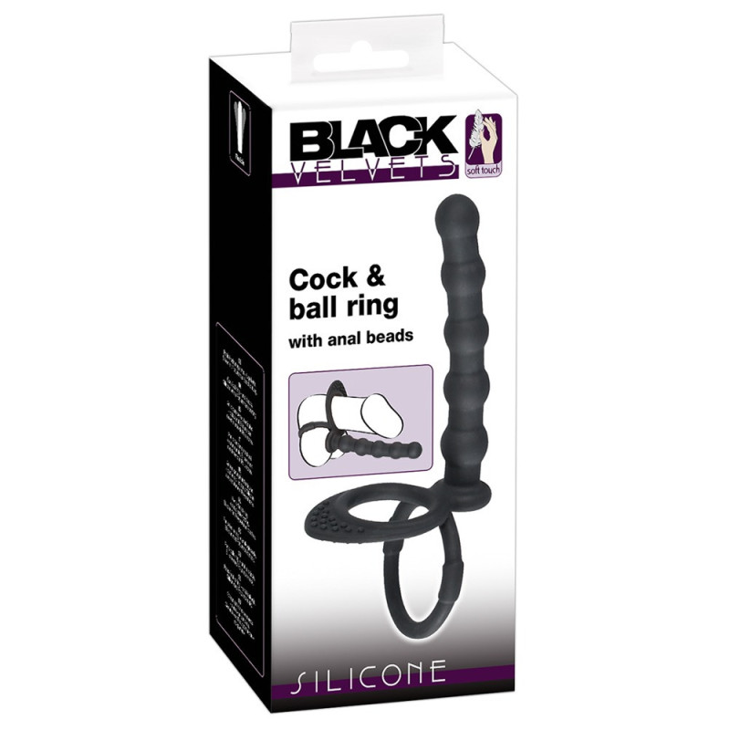 Cock & ball ring – Black Velvets