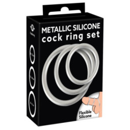 Metallic Silicone Cock Ring Set – You2Toys