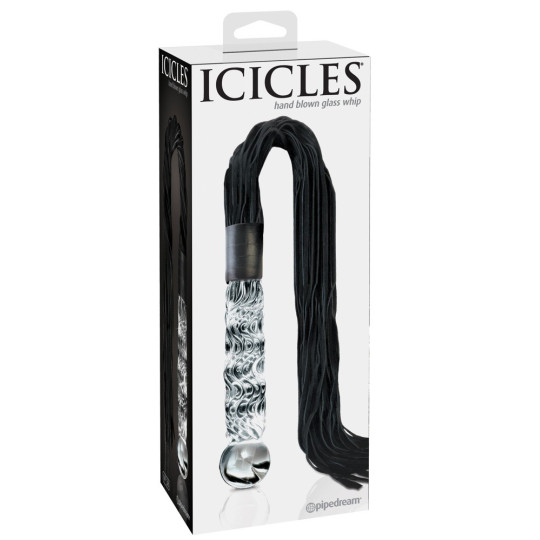 Hand Blown Glass Whip – Icicles