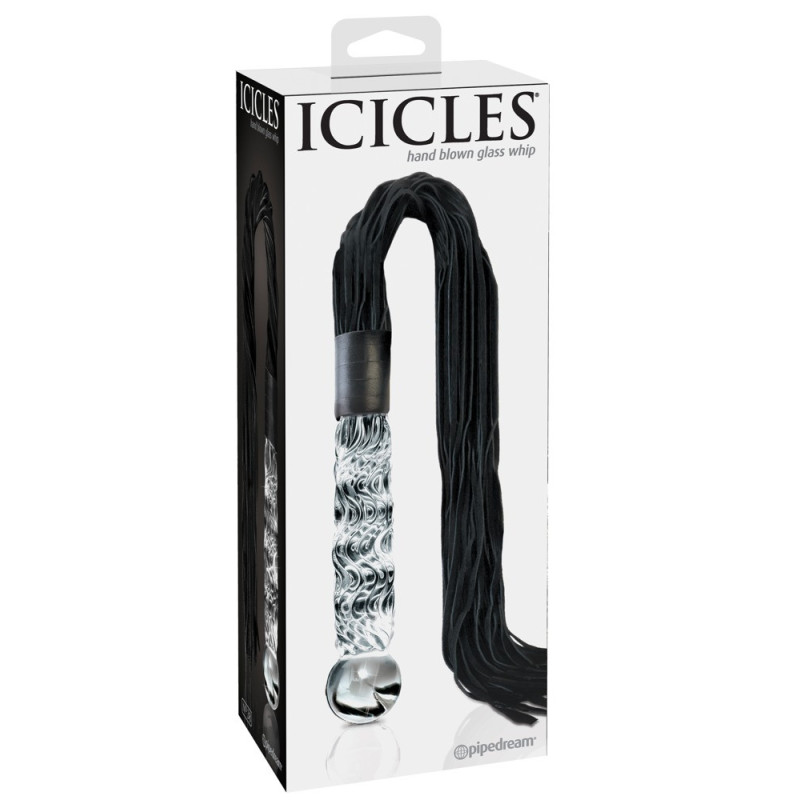 Hand Blown Glass Whip – Icicles