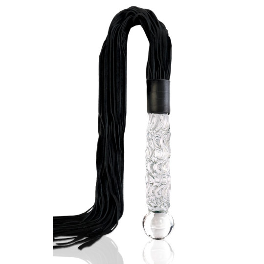 Hand Blown Glass Whip – Icicles