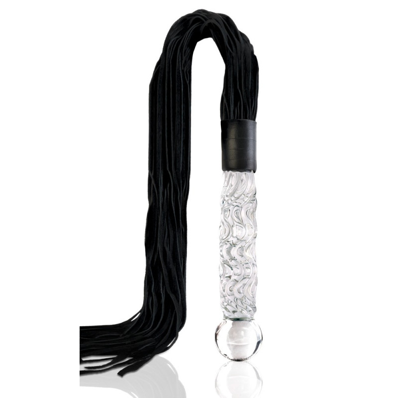 Hand Blown Glass Whip – Icicles