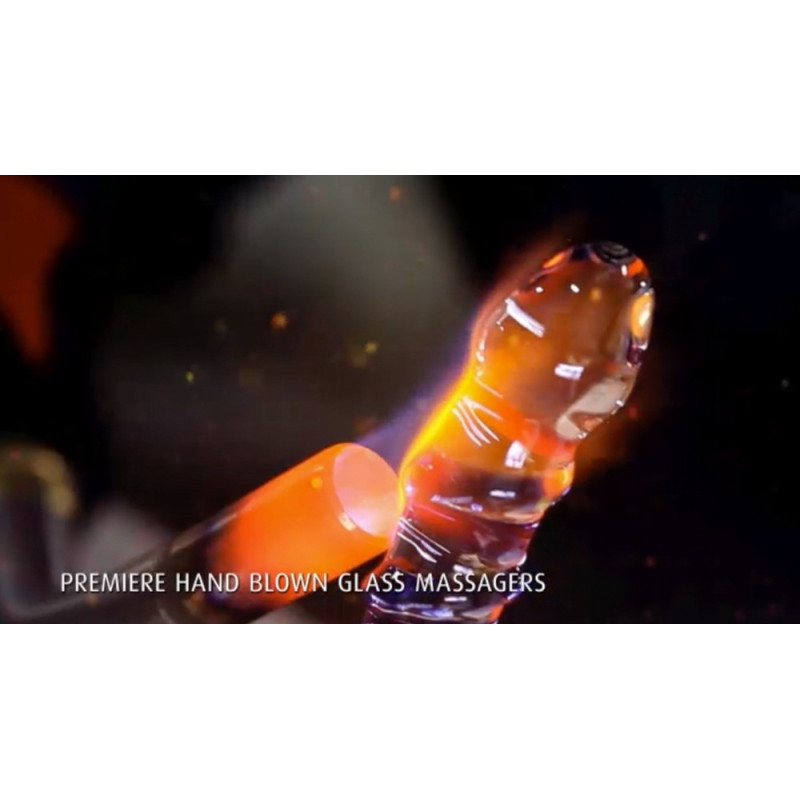 Hand Blown Glass Whip – Icicles