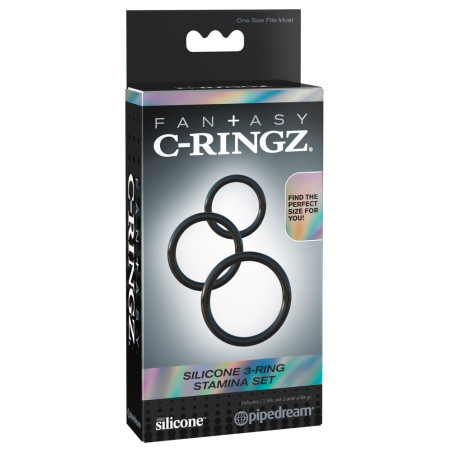 Silicone 3-Ring Stamina Set – Fantasy C-Ringz