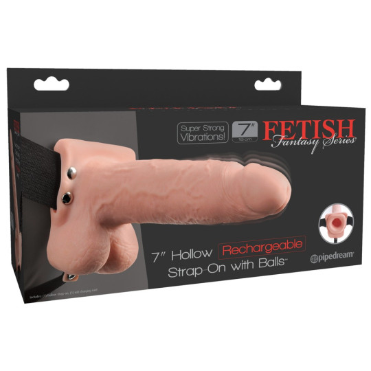 7“ Hollow Strap-on with Balls – Fetish Fantasy Series
