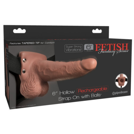 6“ Hollow Strap-on with Balls – Fetish Fantasy Series