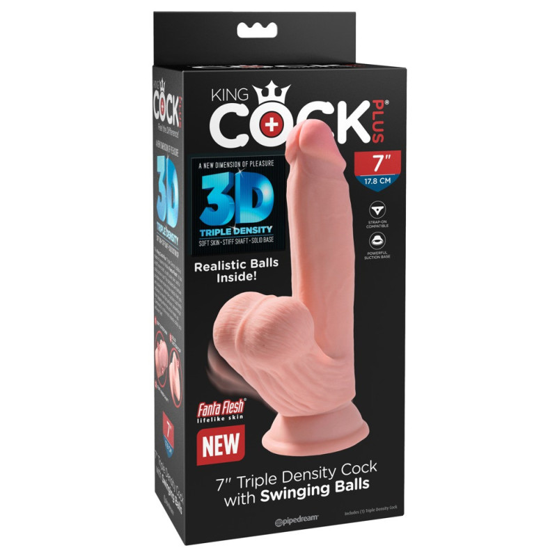 Triple Density Cock with Swinging Balls – King Cock Plus
