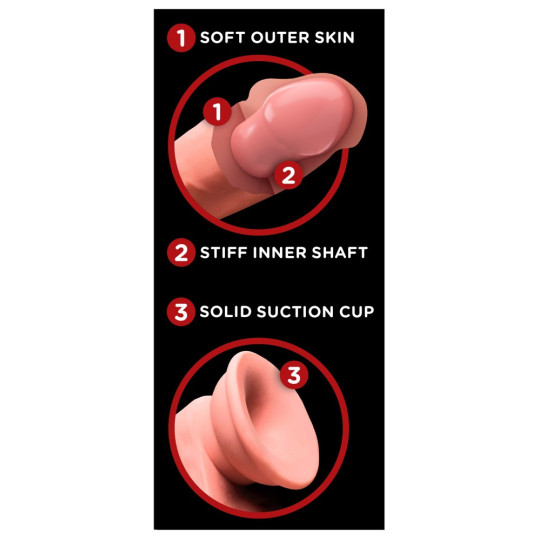 Triple Density Cock with Swinging Balls – King Cock Plus