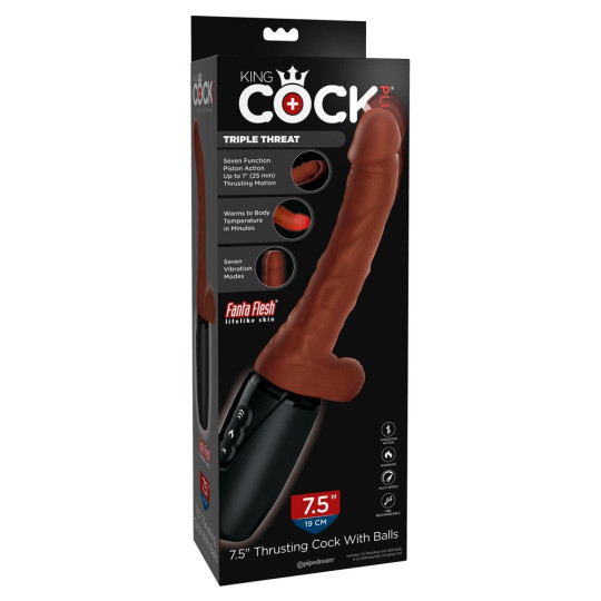 7, 5“ Thrusting Cock with Balls – King Cock Plus