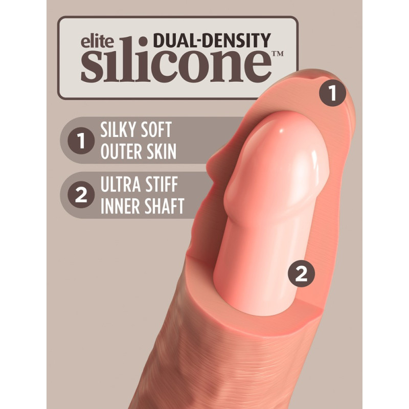 6“ Dual Density Silicone Cock – King Cock Elite