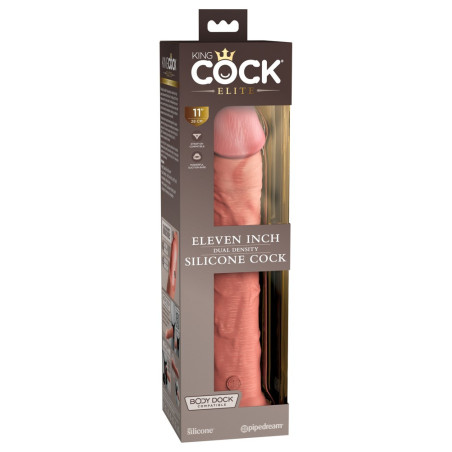 11“ Dual Density Silicone Cock – King Cock Elite
