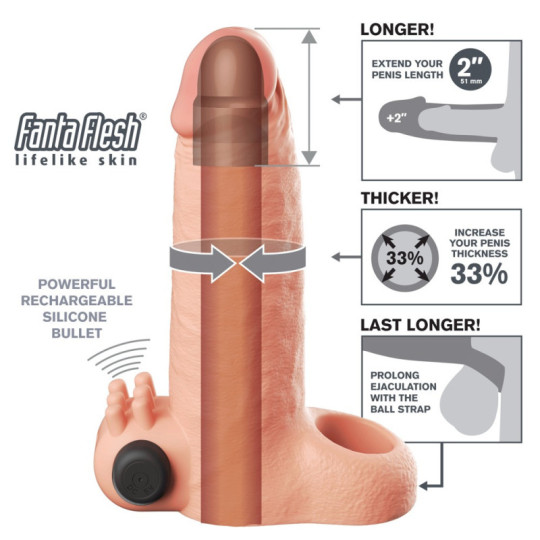 Vibrating Real Feel 2" Extension – Fantasy X-tensions