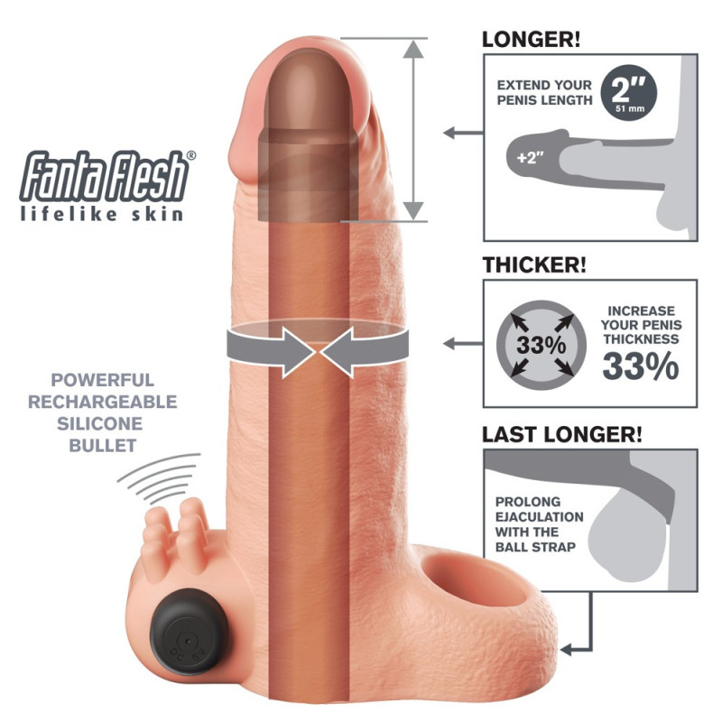 Vibrating Real Feel 2" Extension – Fantasy X-tensions