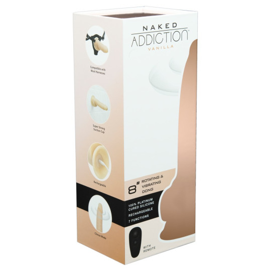 8“ Rotating & Vibrating Dong – Naked Addiction