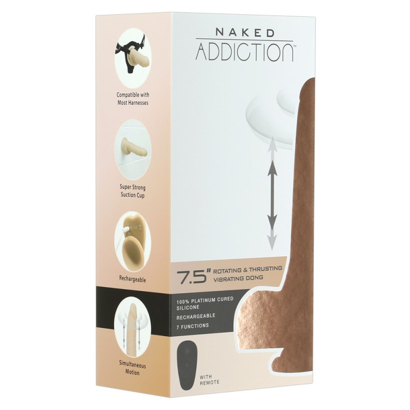 7,5" Rotating & Thrusting Vibrating Dong – Naked Addiction