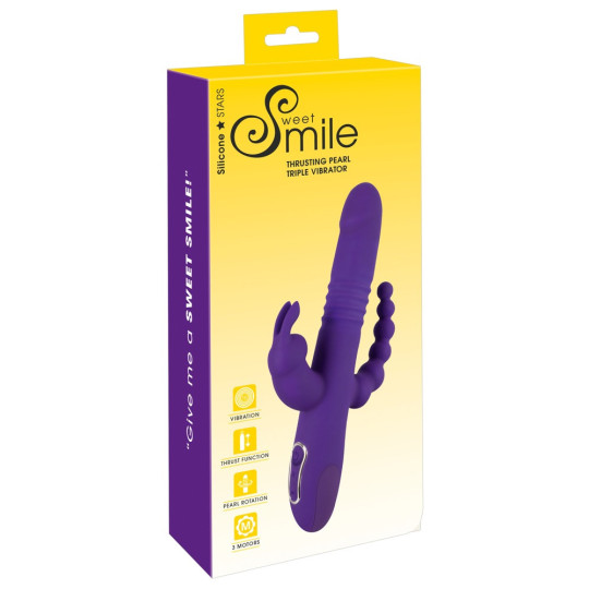 Thrusting Pearl Triple Vibrator – Sweet Smile