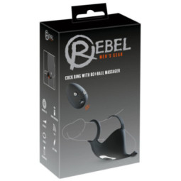 Cock ring with RC ball massager – Rebel