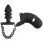Cock cage with butt plug – Black Velvets