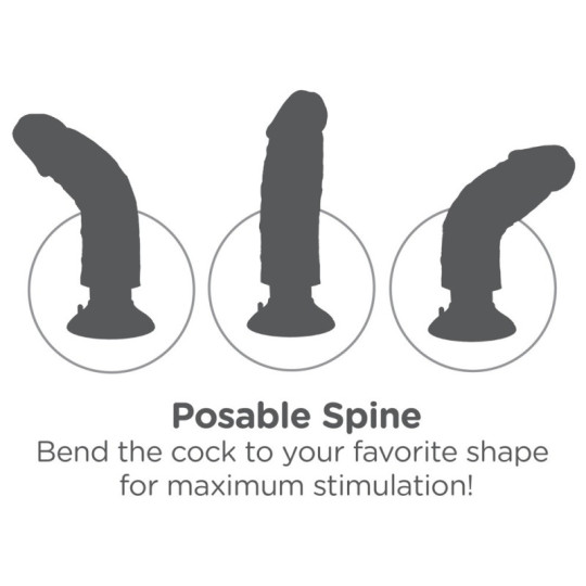 7“ Vibrating Cock with Balls – King Cock