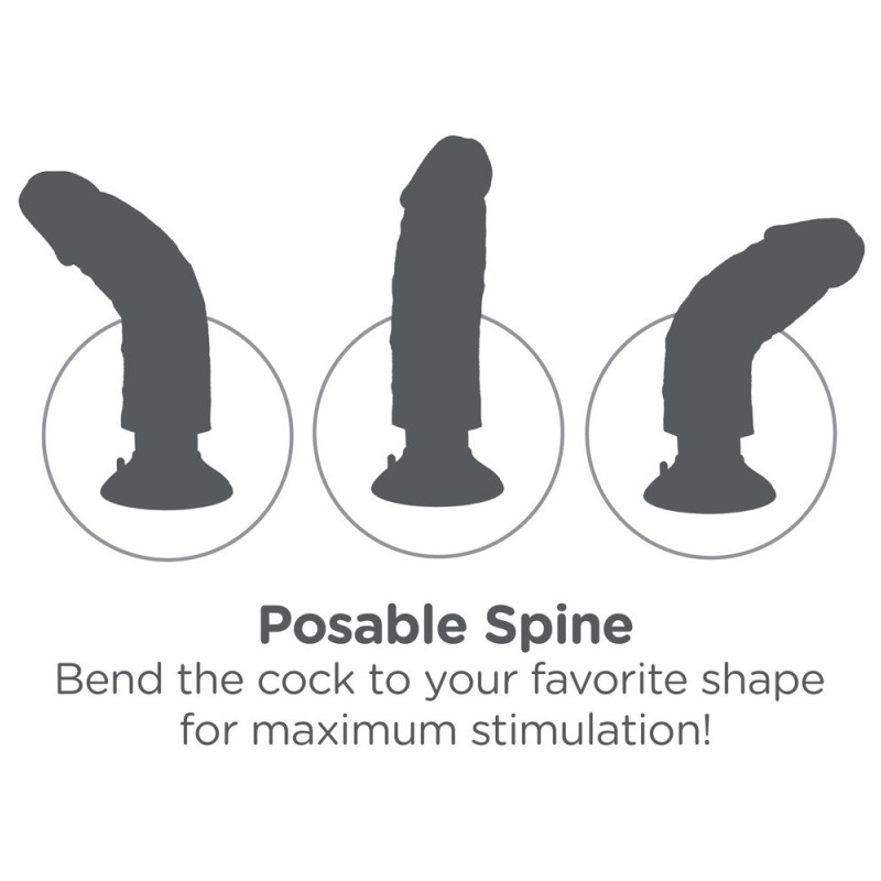 7“ Vibrating Cock with Balls – King Cock
