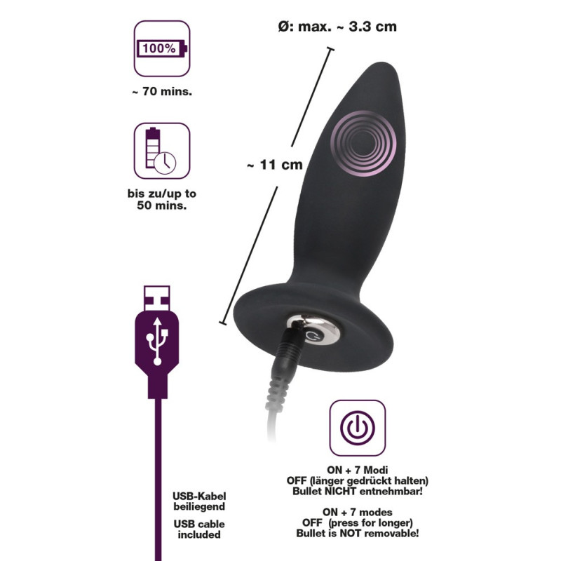 Rechargeable plug S – Black Velvets