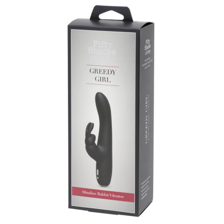 Greedy Girl Slimline Rabbit Vibrator – Fifty Shades of Grey