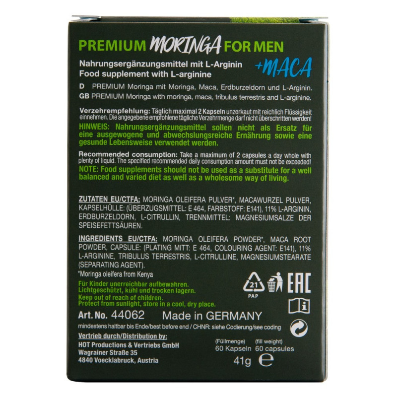 Pure Moringa + Maca Man Leistung – HOT