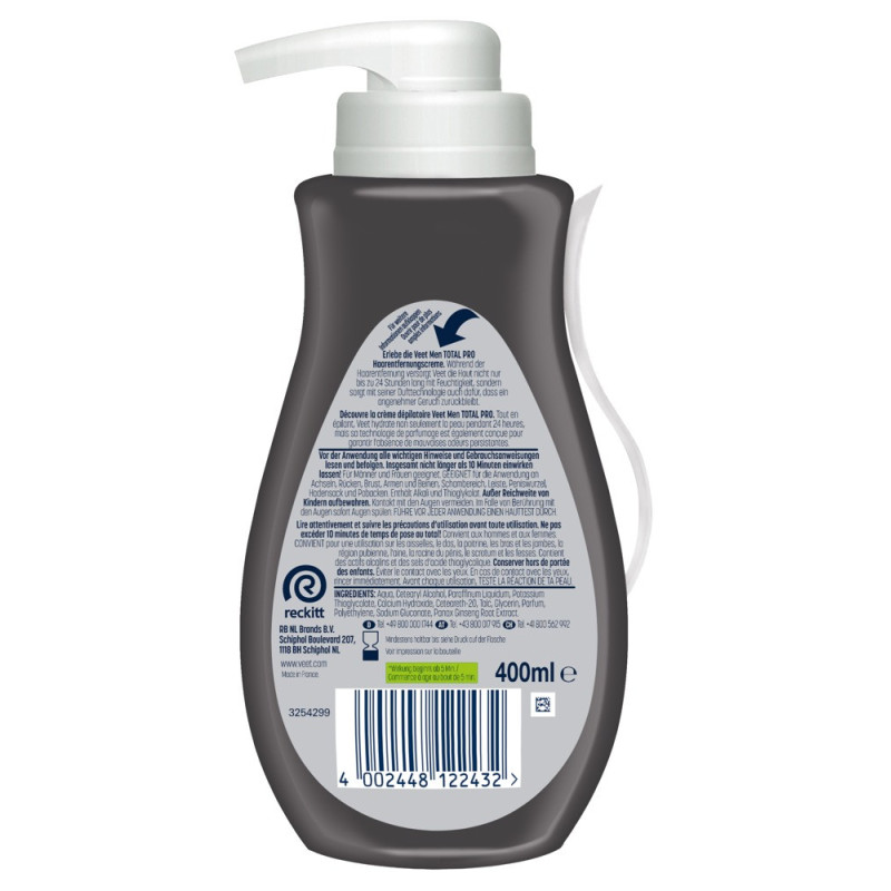 Men TOTAL PRO Haarentfernungscreme – Veet