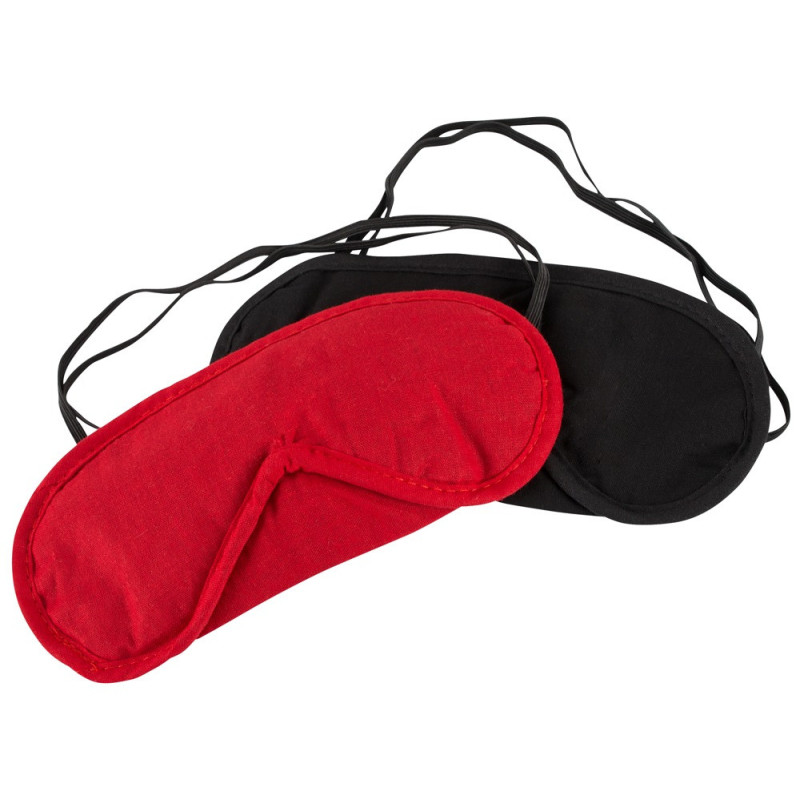 Augenmasken-Set rot/schwarz – Cottelli ACCESSOIRES