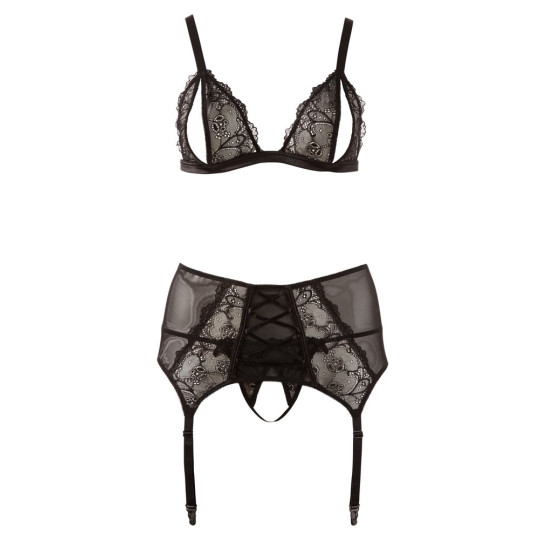 Cottelli CURVES Set – Soft-BH, Strapsgurt und String – Cotte