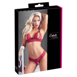 Cottelli LINGERIE BH-Set aus Spitze, rot, Größe S – Cottelli